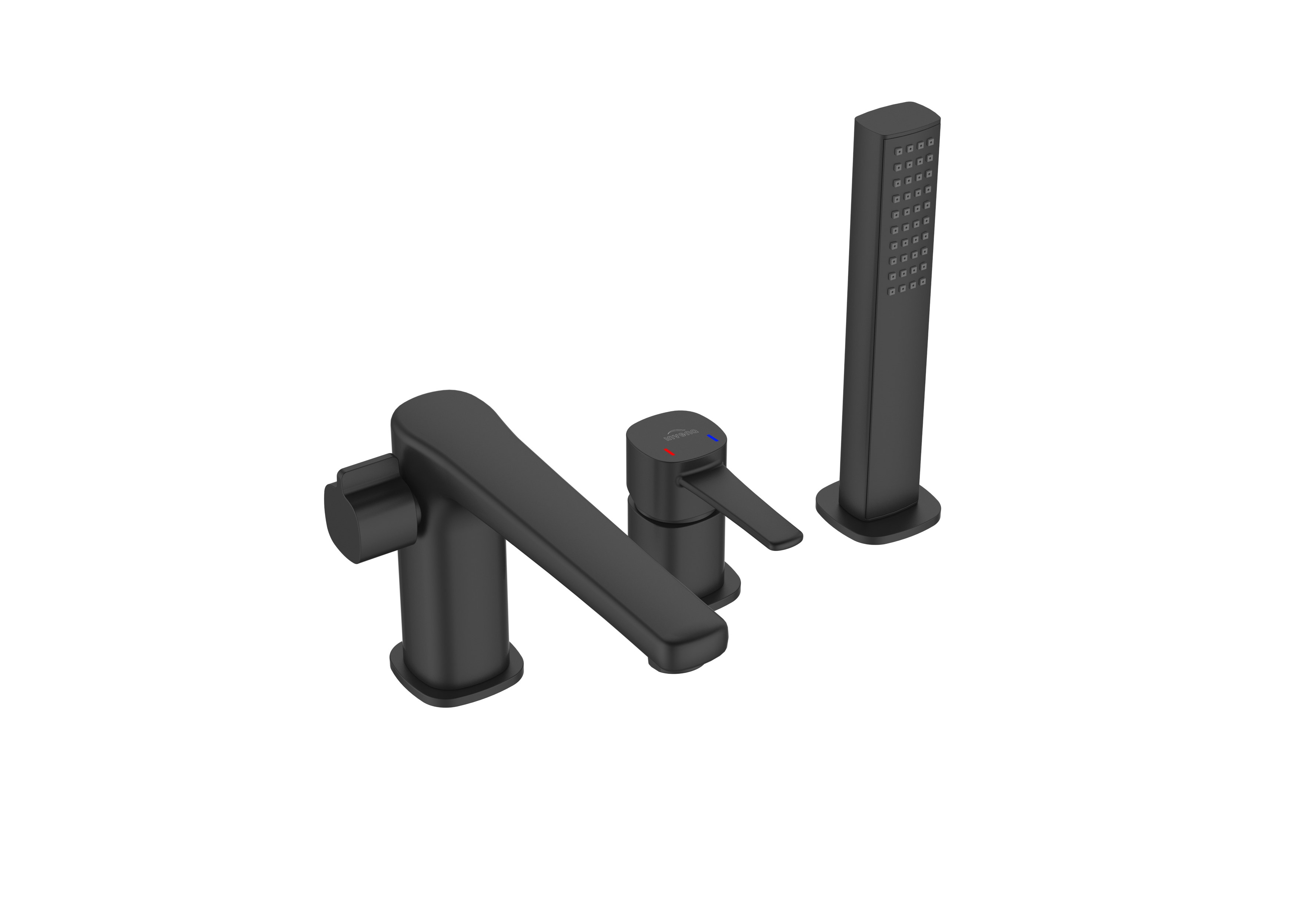 Darmowa Dostawa - Bateria wannowo-prysznicowa nawannowa czarna Invena Glamour BW02S04