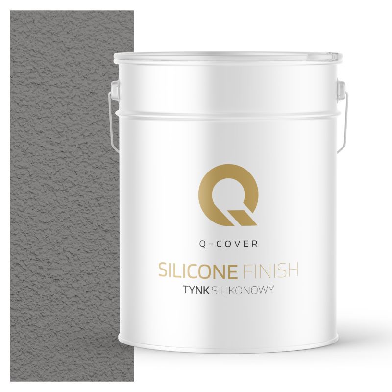 Tynk Silikonowy Elewacyjny Baranek 3.0mm Q-Cover Szary stalowy F265 15KG
