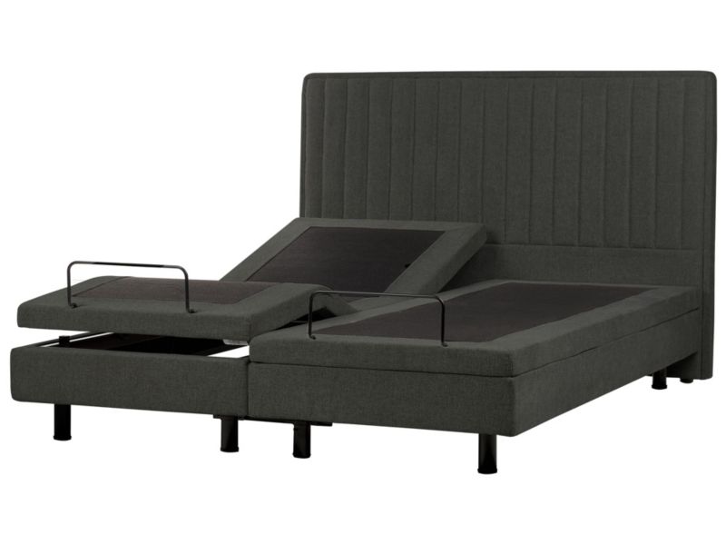 Łóżko regulowane Duke ii 180 x 200 cm Ciemnoszary 1 szt.