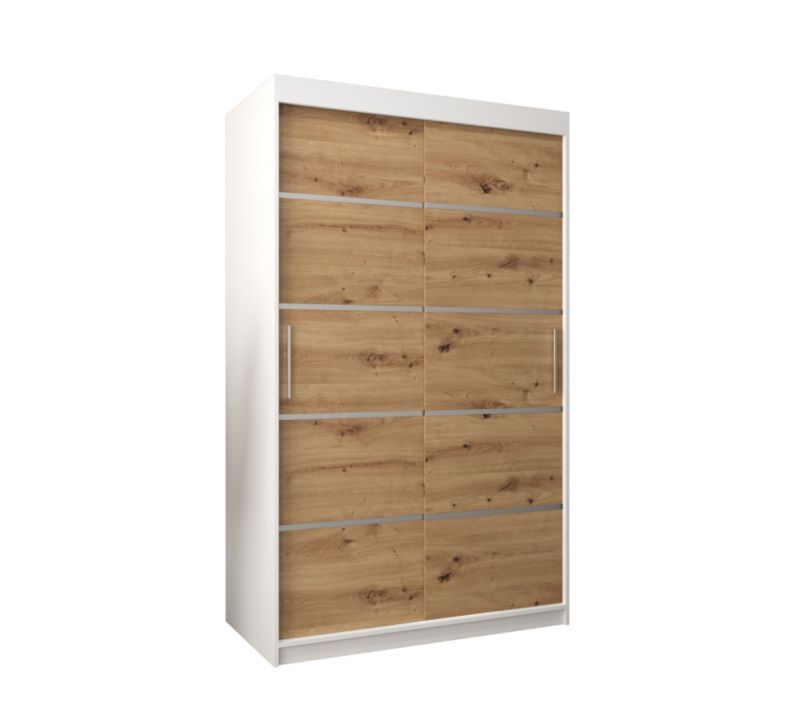 Szafa przesuwna Garderoba Abiks Verona 1 120 biały + artisan 1 szt.