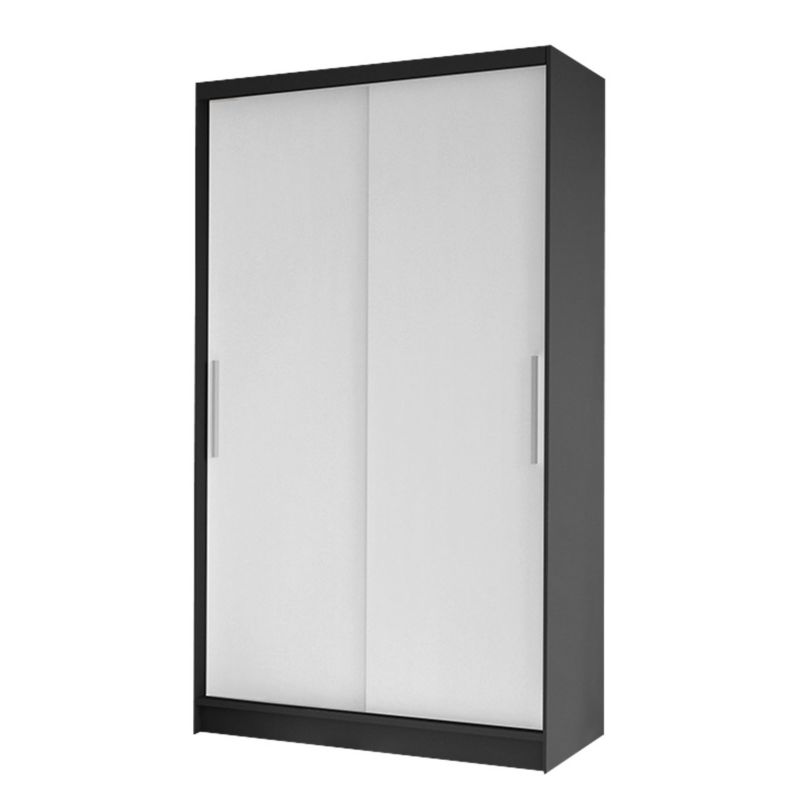 Szafa MIRJAN 24 z drzwiami przesuwnymi Costa I czarny/biały 1 szt.