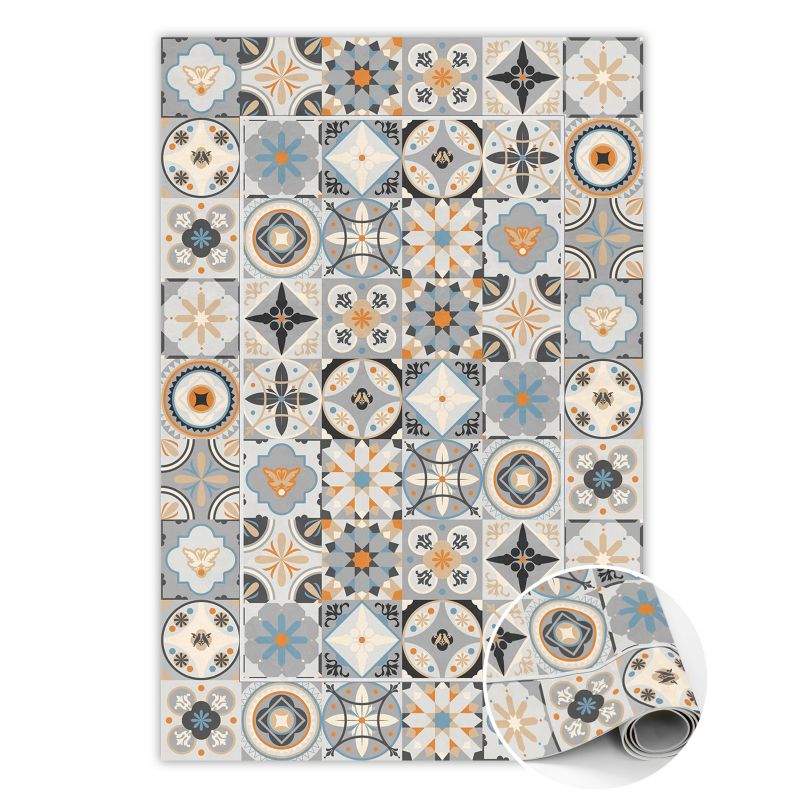 Dywan Tulup PCV 150x225 cm Wzory geometryczne Do Biura z Nadrukiem Dekoracyjny 1 szt.