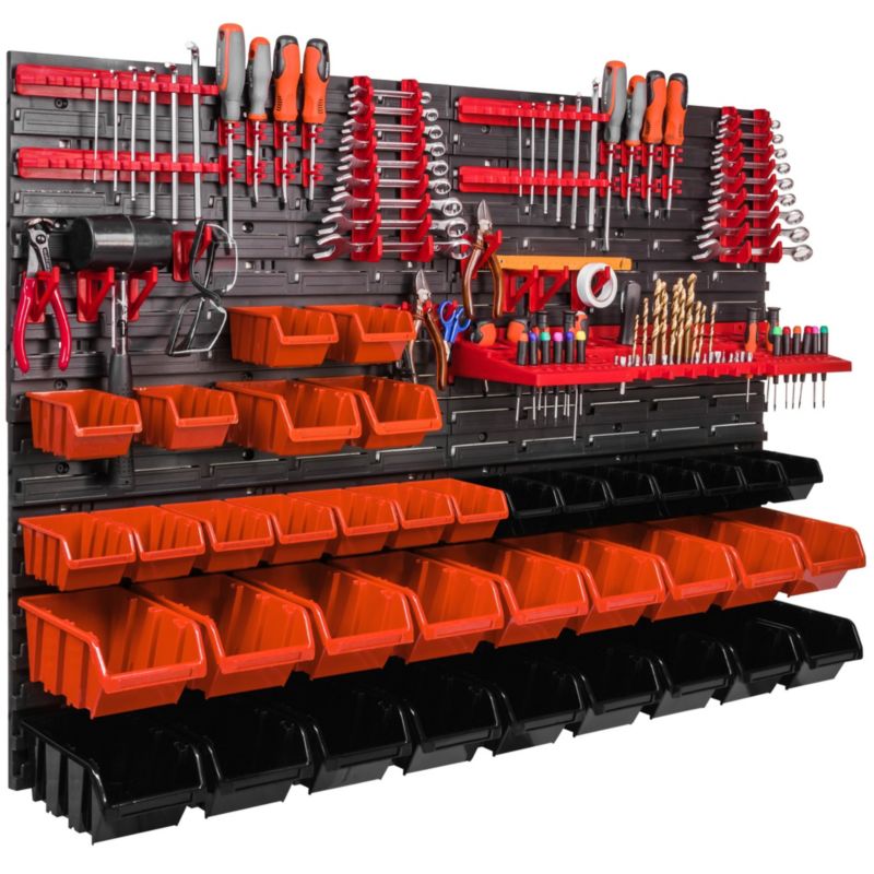 Tablica narzędziowa botle 115 x 78 cm ścianka warsztat 38 kuwet garaż uchwyty haki 1 szt