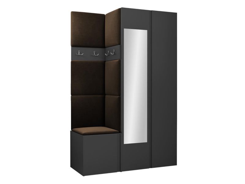 Garderoba MIRJAN 24 Orion XXVI grafit + brązowy 1 kpl.
