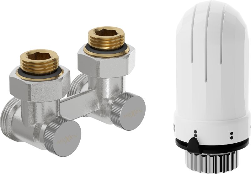 Zestaw termostatyczny kątowy Mexen G03 nikiel W911-012-938-01 1 szt.