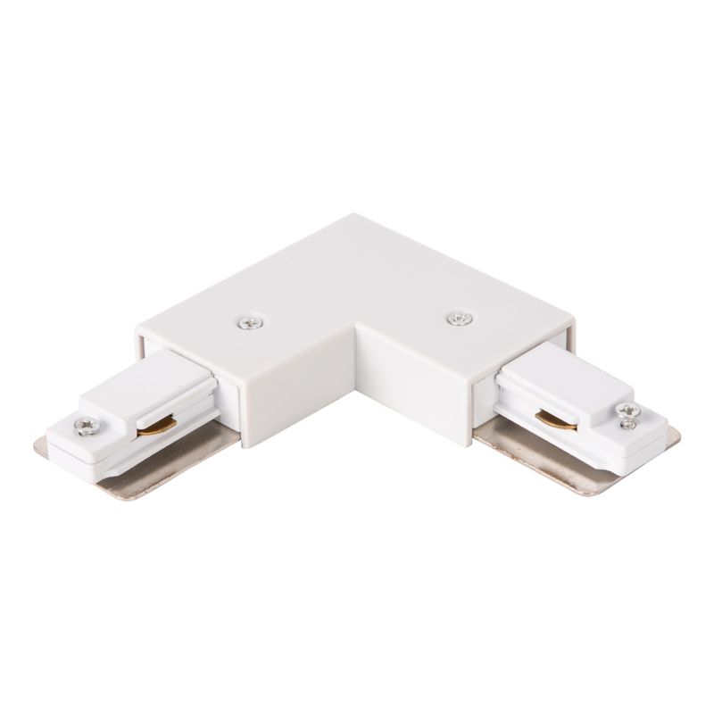Łącznik L Track Milagro 1-obwodowy + zasilanie centralne biały
