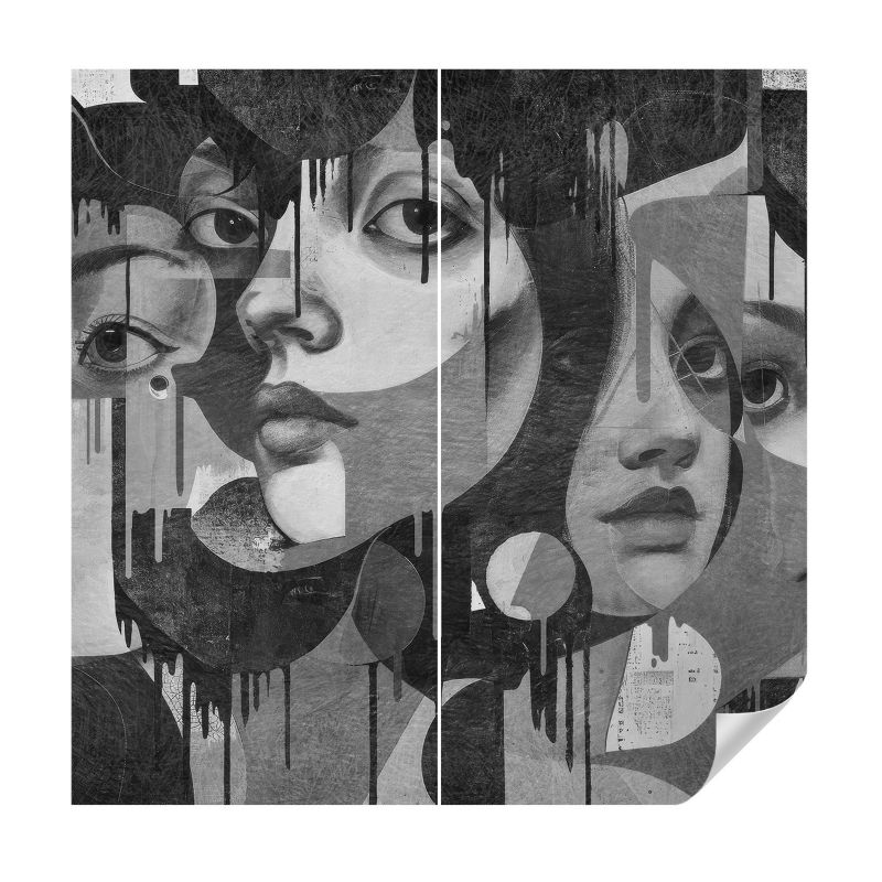 Tapeta samoprzylepna Wallfluent 250x250 cm Kobiece twarze Dla Miłośników Sztuki Współczesnej 1 szt.