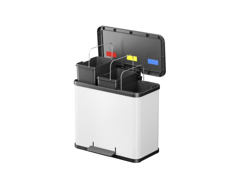 Kosz na śmieci do kuchni HAILO Öko trio Plus L do segregacji biały 3x9l 1 szt.