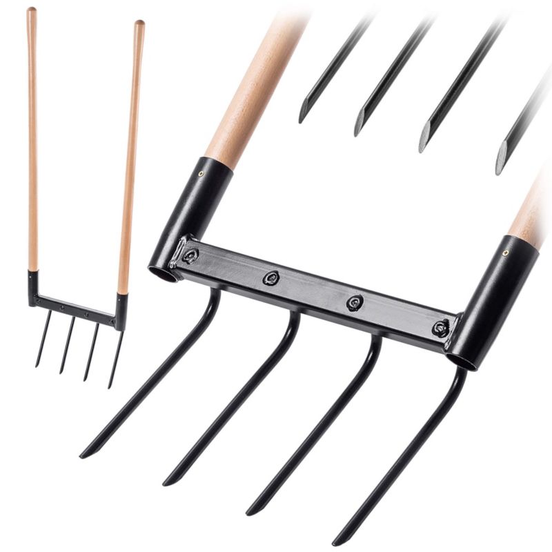 Spulchniacz KADAX Kultywator Gleby Ręczny Widelec Do Ziemi Ogrodniczy Z Trzonkiem 1szt.