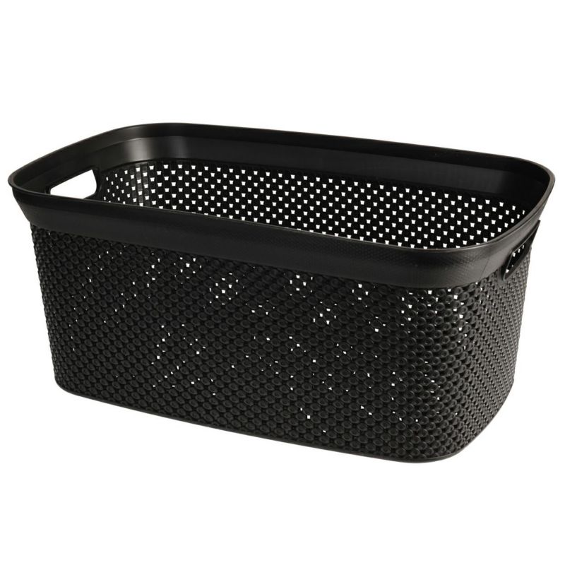 Kosz łazienkowy na pranie Storage Solutions czarny pojemny 35 L 1 szt.