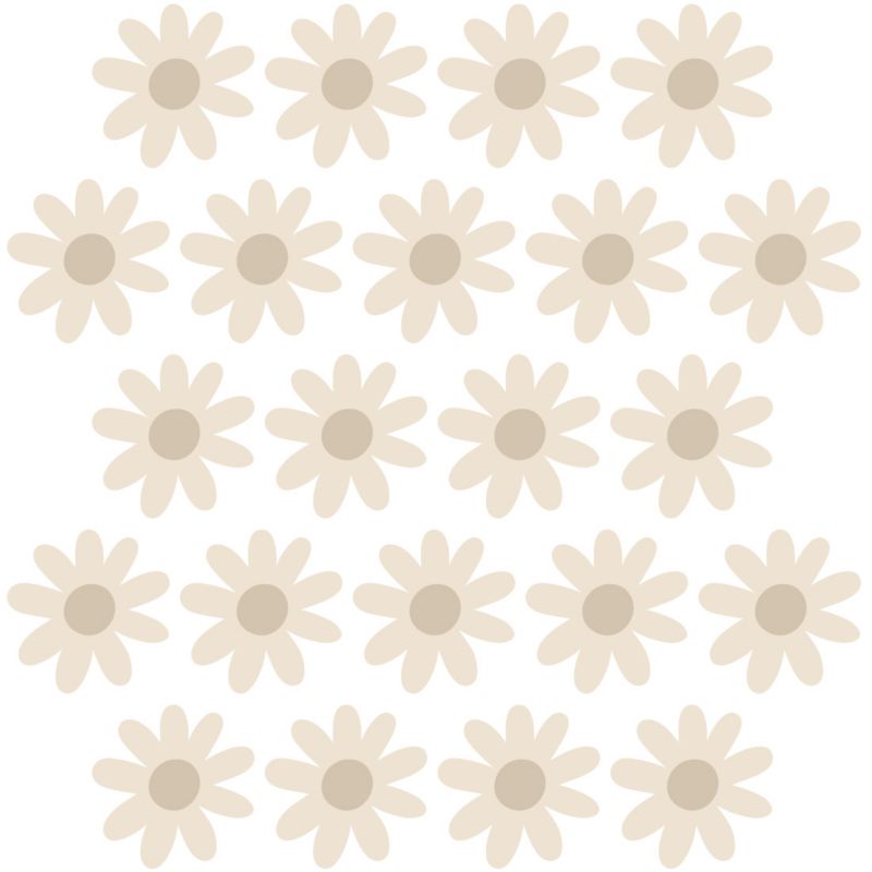 Naklejka na ścianę Pastelowe Love Stokrotki V 1 szt