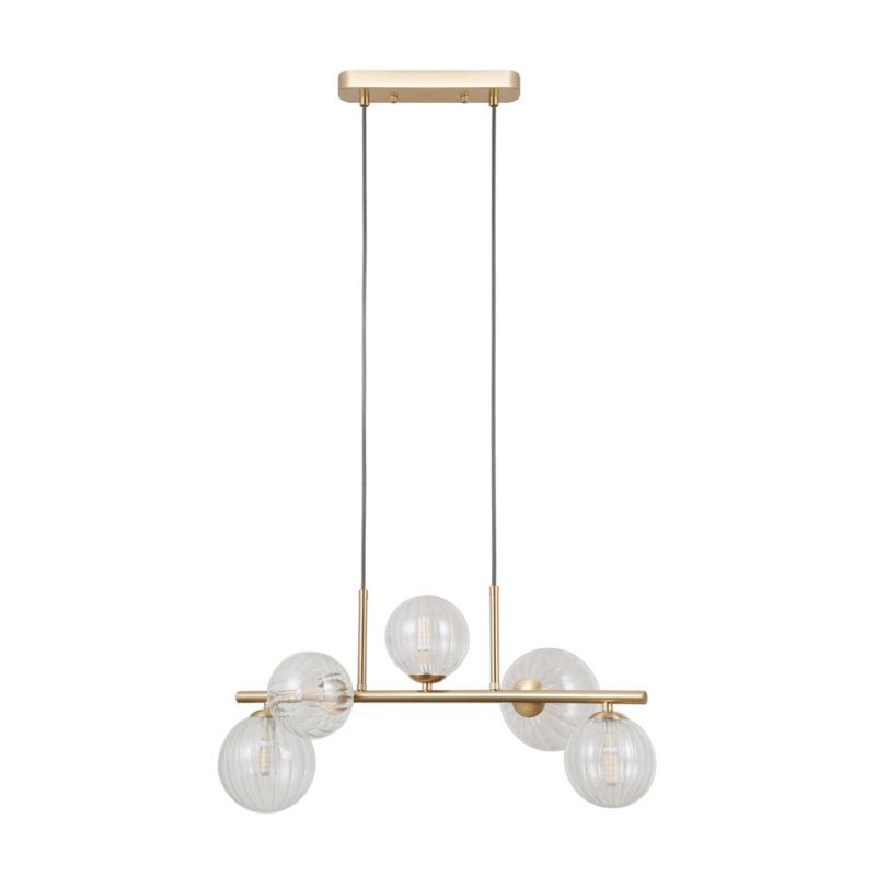 Lampa wisząca Italux TOLEDO złota 5xG9x5W wym:120x63x28cm IP20 -1 szt.