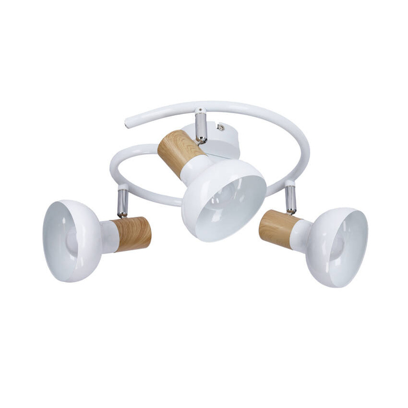 Biała lampa wisząca sufitowa spirala 3xE14 do salonu PUERTO metal