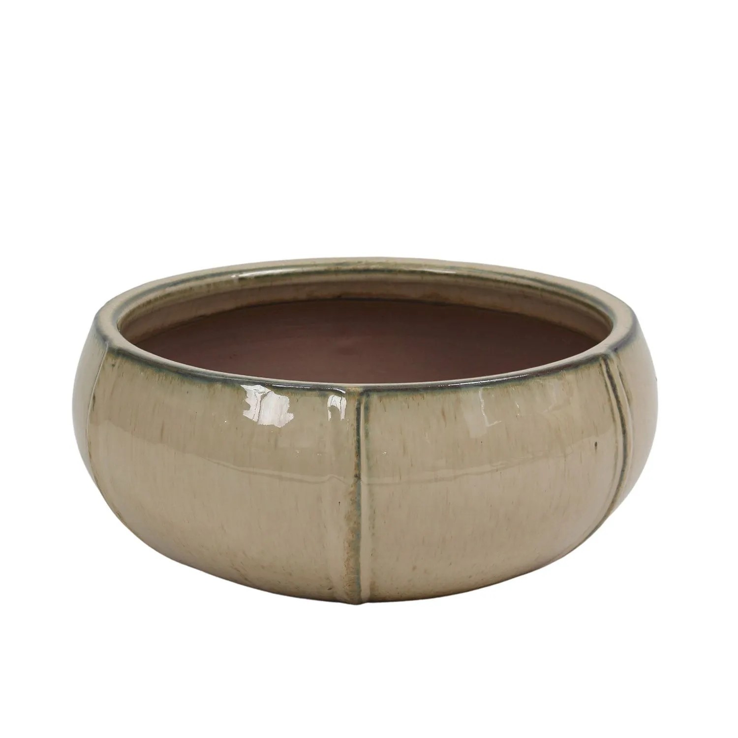 Donica Rib szkliwiona kremowa - 43,5x17,5 cm