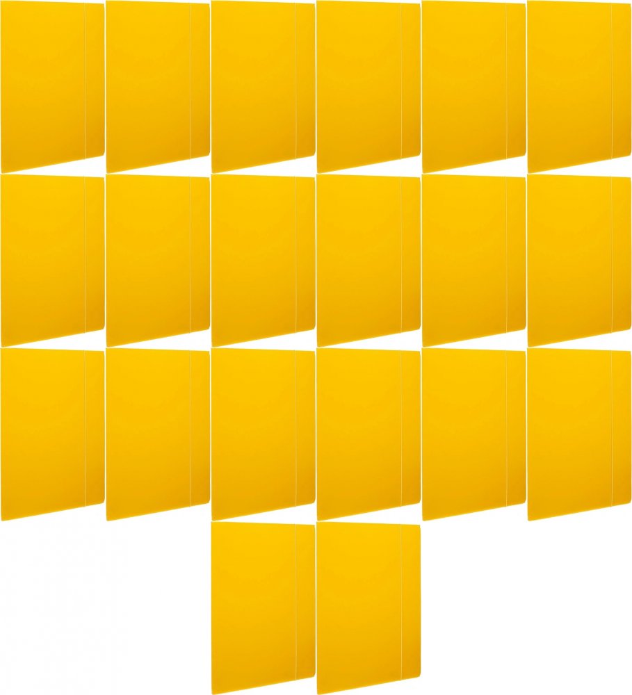 20x Teczka kartonowa z gumką lakierowana Barbara, A4, 3mm, żółty