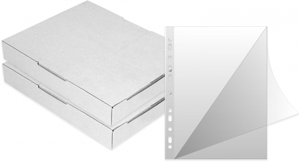 2x Koszulki krystaliczne Donau, A4, w kartoniku, typ L, 150μm, 50 sztuk, transparentny