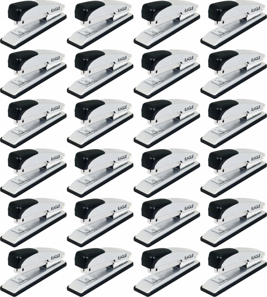 24x Zszywacz Eagle 205, do 20 kartek, czarny