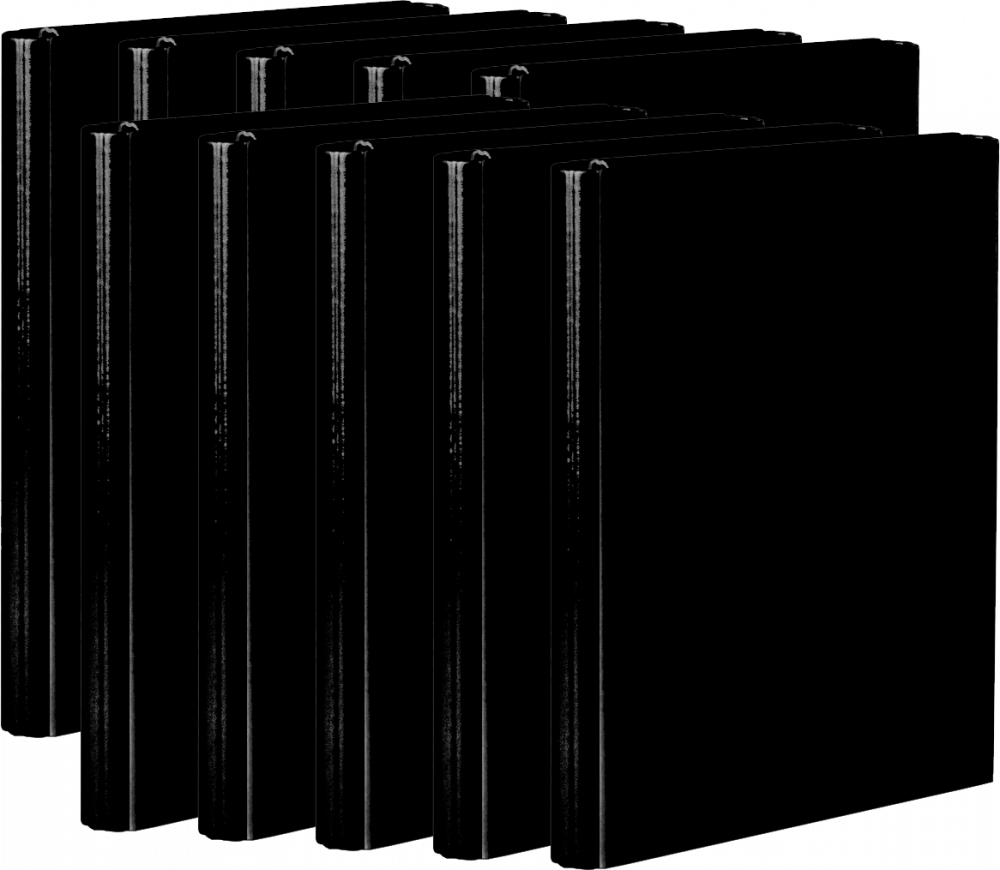 10x Teczka na rzep VauPe, skrzydłowa, A5, 40mm, czarny