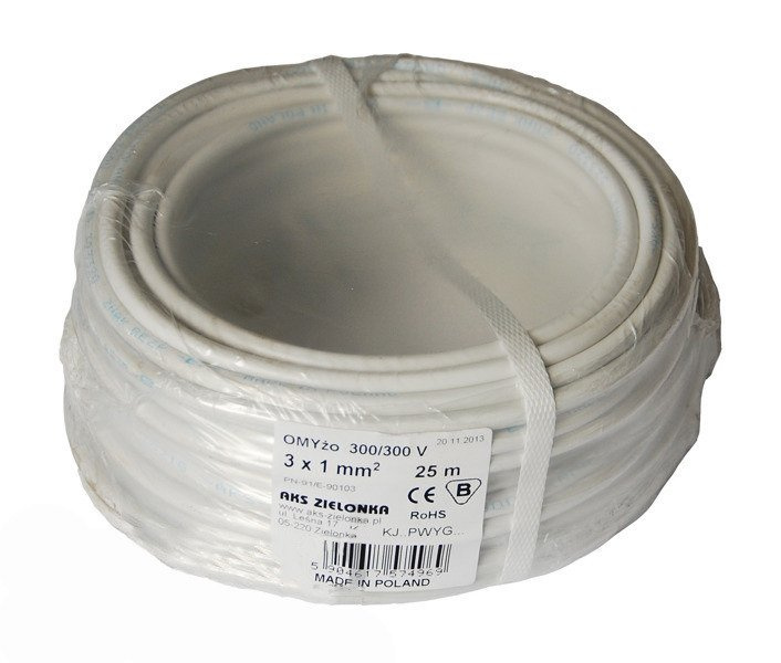 Przewód elektryczny AKS ZIELONKA OMY 3x1 (25m)