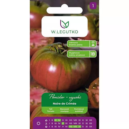 1 szt, Tomate Noire de Crimee - Samen: Ilość w opakowaniu: 0.1 g