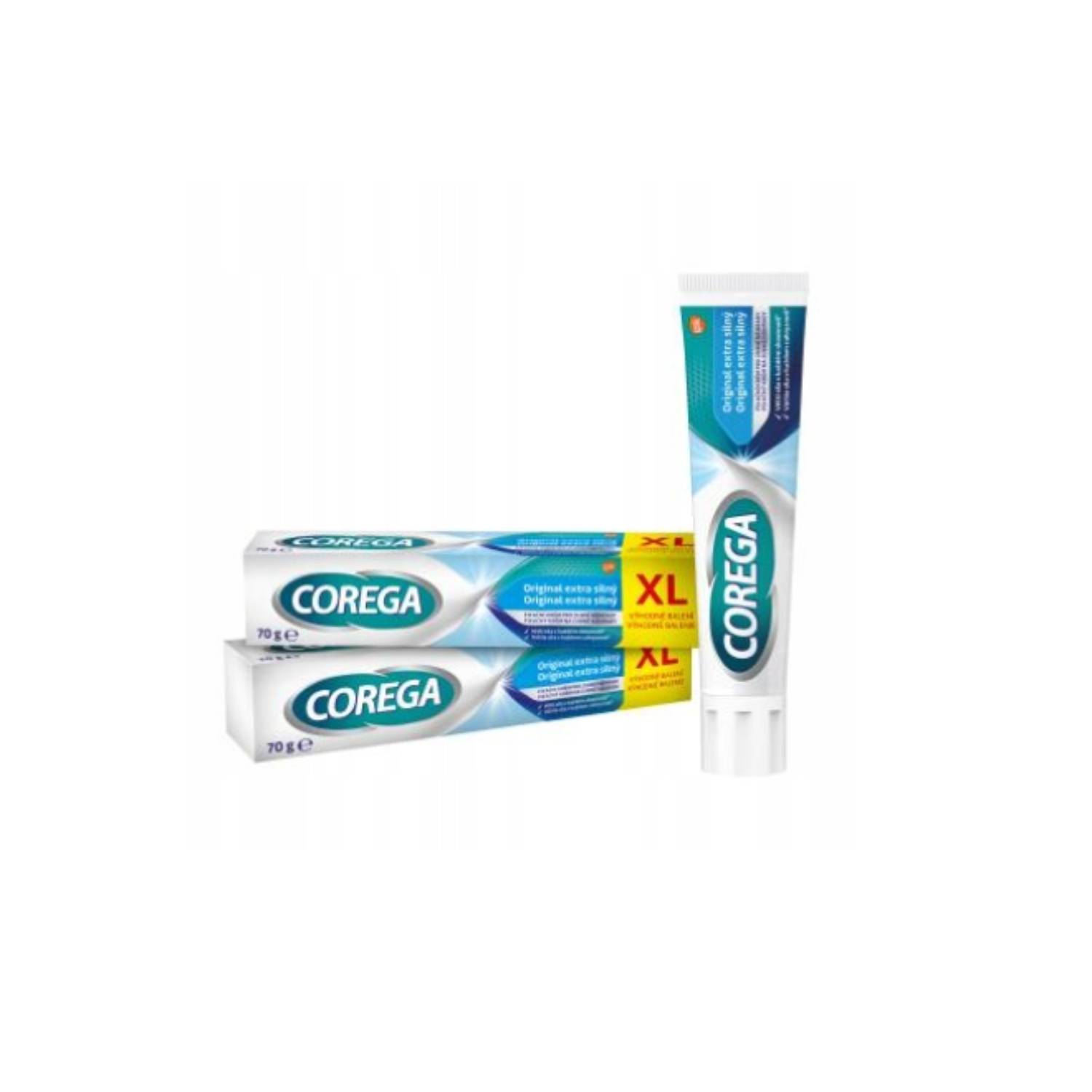 Corega extra strong - krem mocujący do protez zębowych, delikatnie miętowy, 2 x 40 g