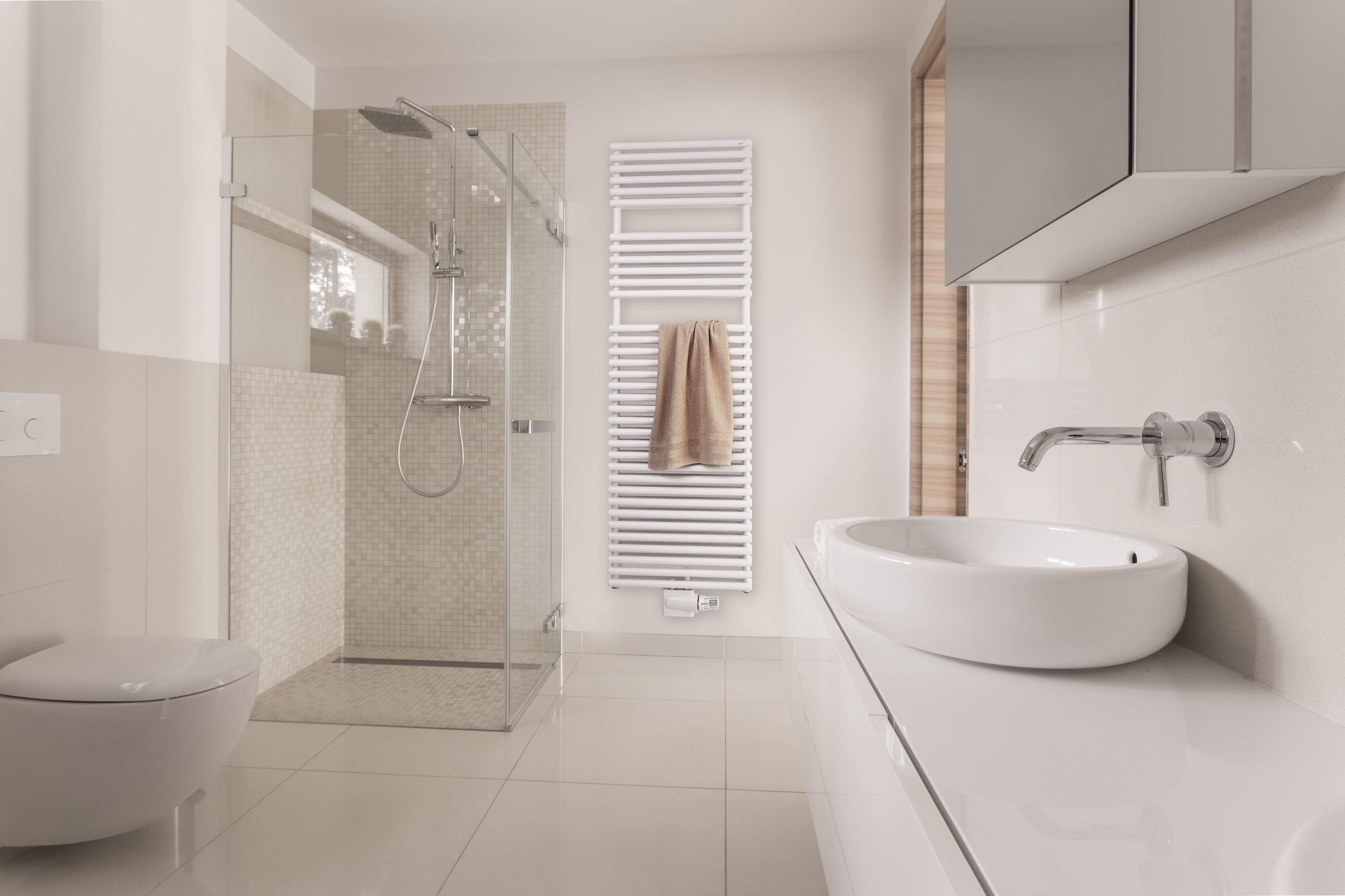 Zehnder Ovida grzejnik łazienkowy 119,6x44,6 cm biały OVS-120-045-05