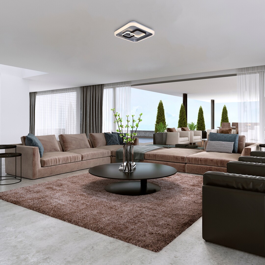 Rabalux Portia lampa podsufitowa 1x50W LED srebrny/biały 3318