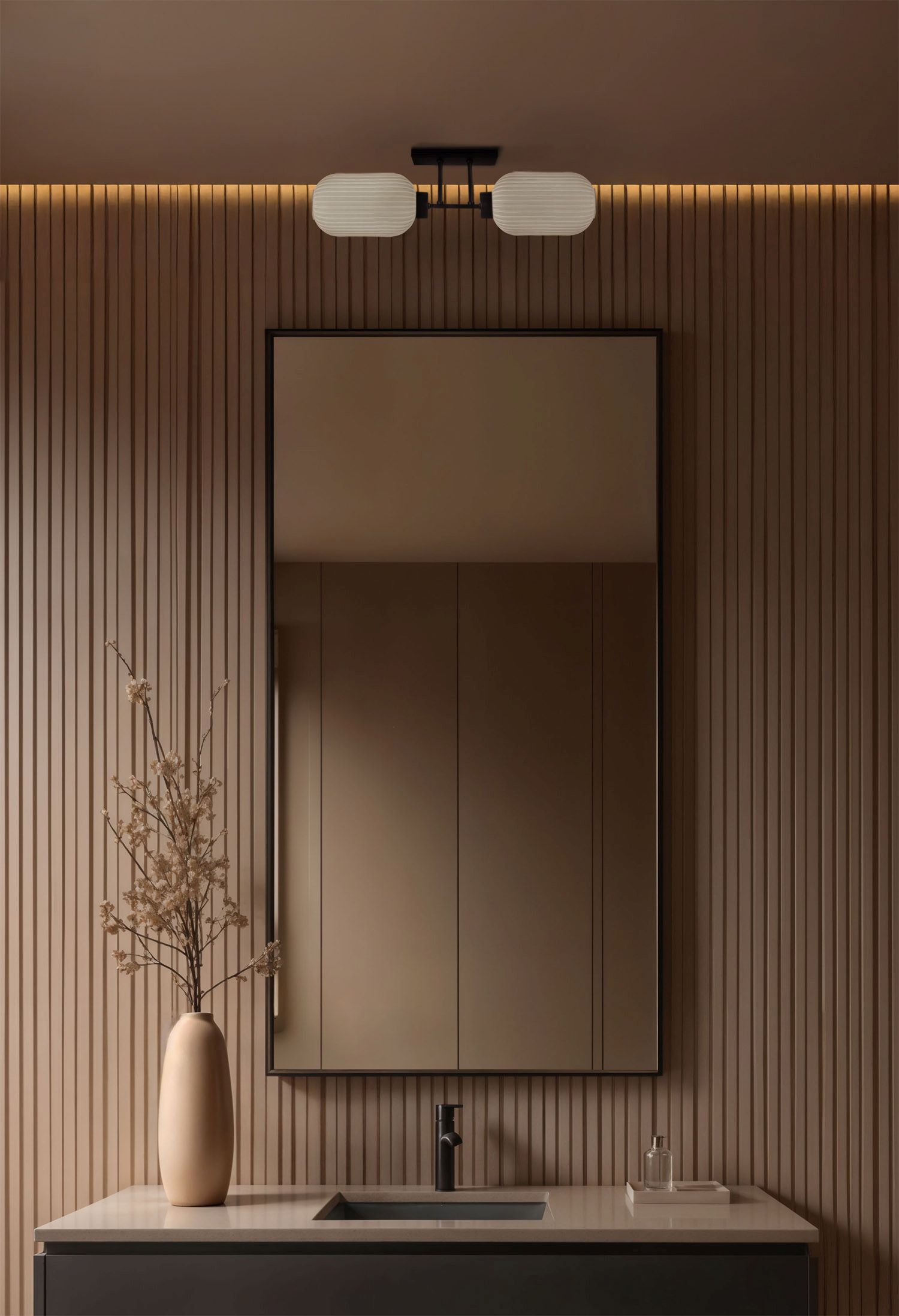 Kaja Vilar lampa podsufitowa 2x15 W biała-czarna K-5733