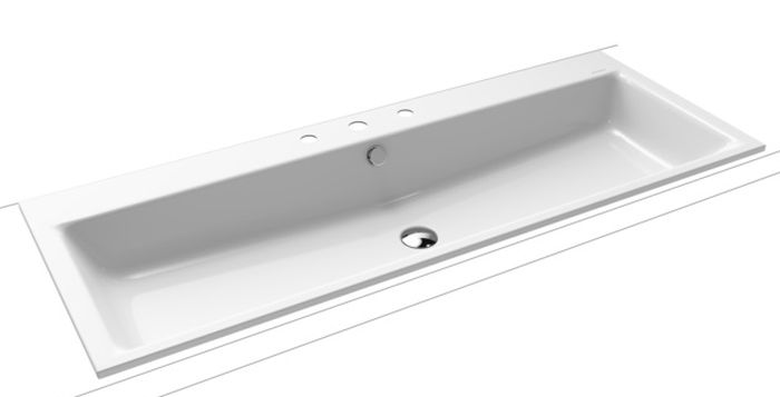 Kaldewei Puro umywalka 120x46 cm wpuszczana prostokątna model 3169 biała 907106033001