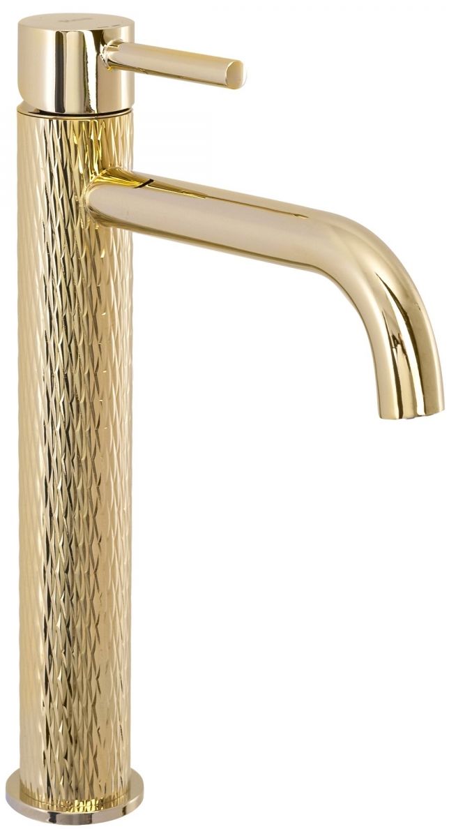 Rea Lungo Art bateria umywalkowa stojąca złota REA-B8821