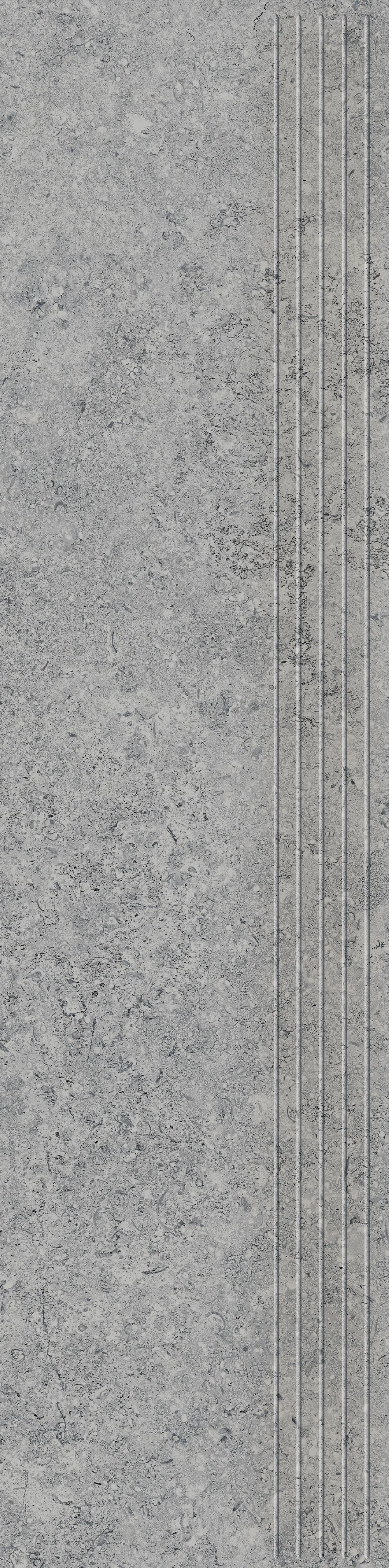 Tubądzin Zimba stopnica 119,8x29,6 cm szara