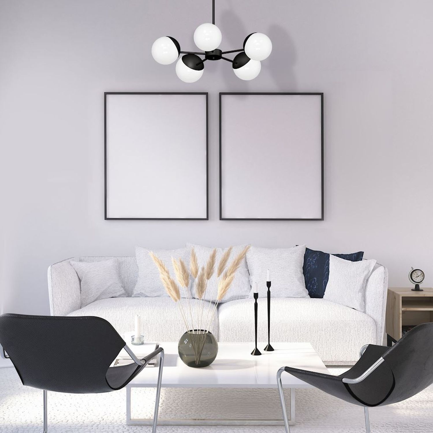 Milagro Sfera lampa podsufitowa 5x40W czarna MLP8866