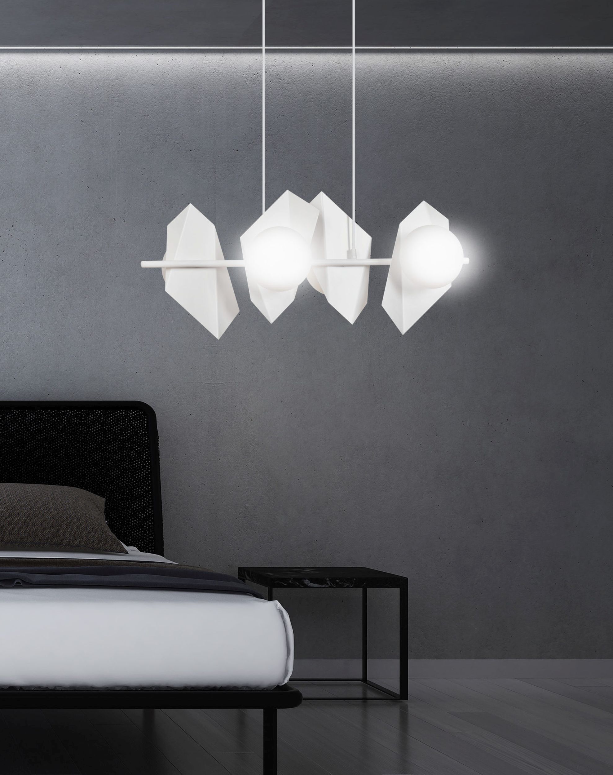 Emibig Drifton lampa wisząca 4x10 W biała 637/4