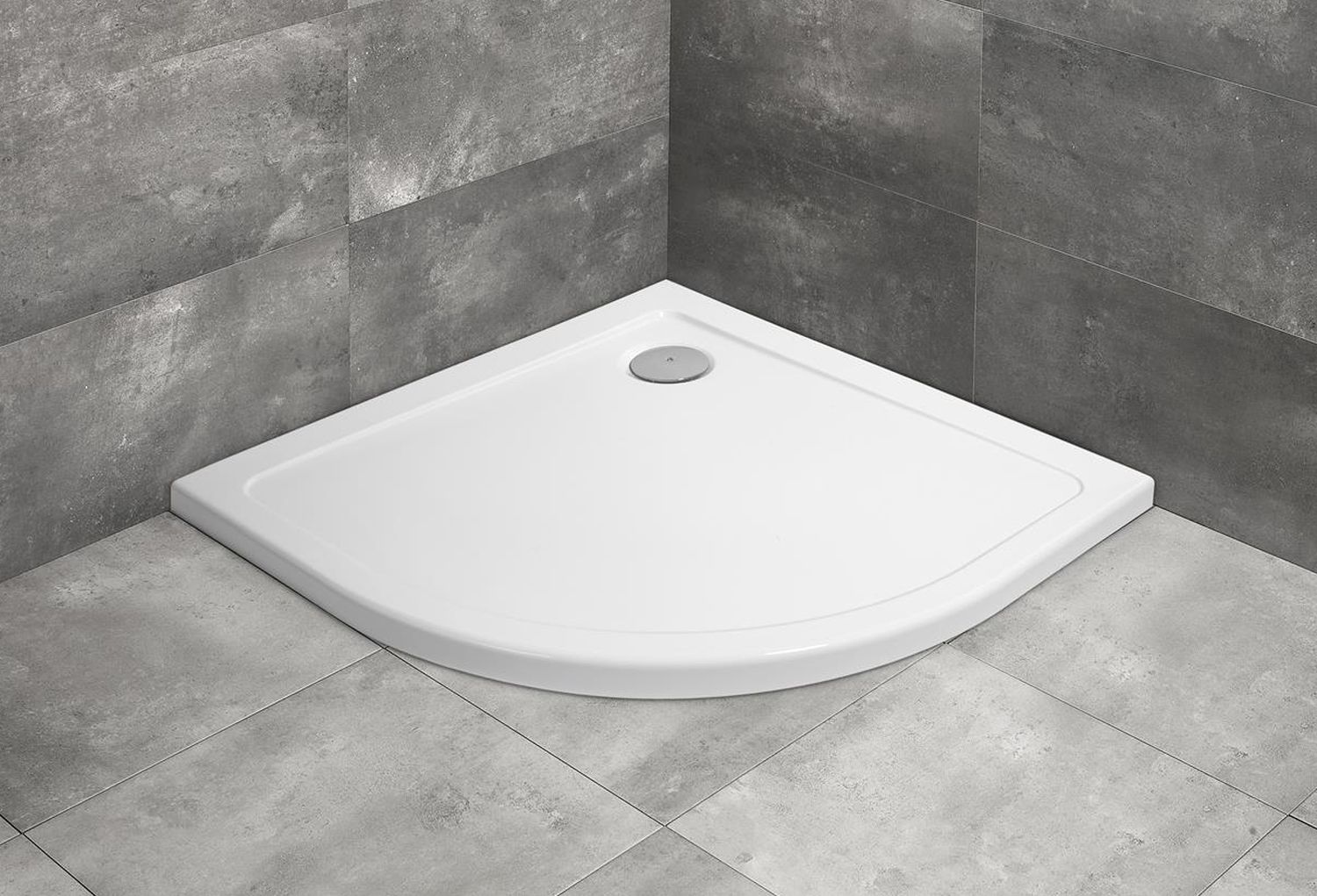 Radaway Doros A brodzik 80x80 półokrągły biały SDRA8080-01