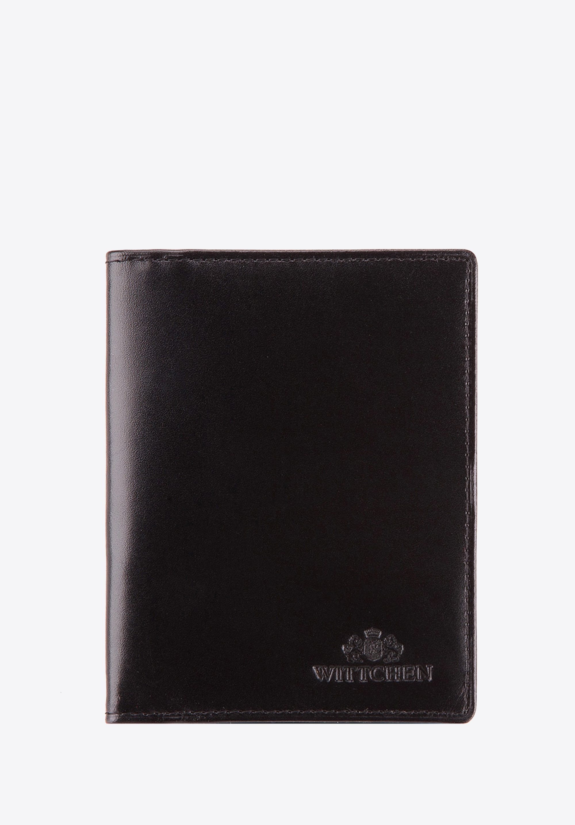 Etui na dokumenty skórzane pionowe czarne