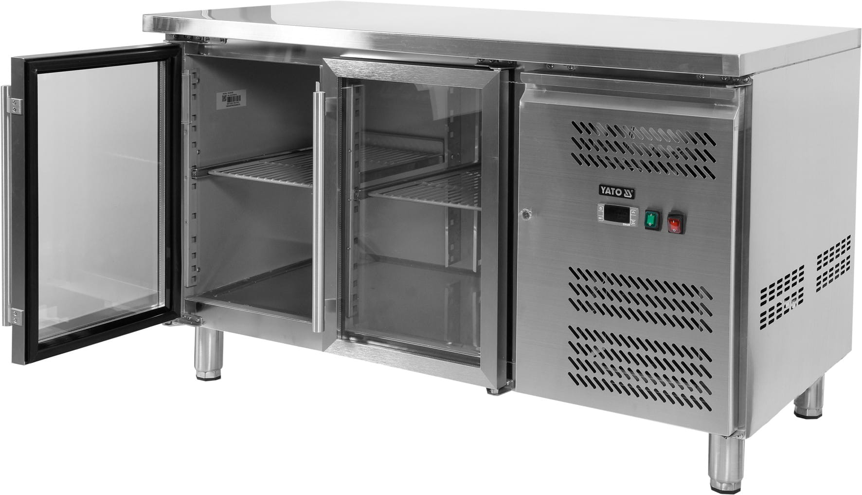 Stół chłodniczy 2-drzwiowy przeszklony 136x70x85cm