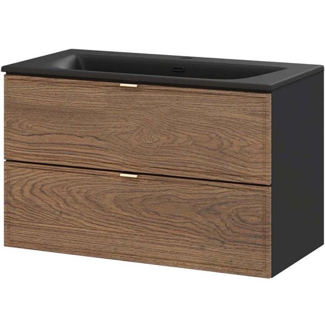 COMAD Szafka TALIA CASELLA z umywalką meblową SKY BLACK 80 cm