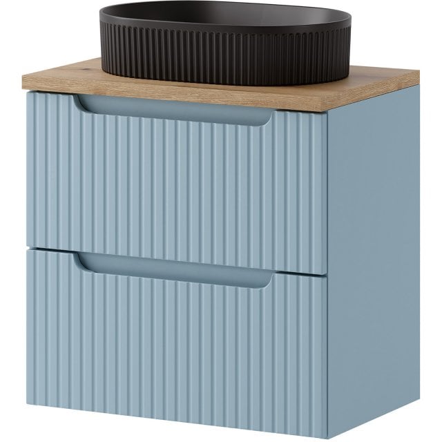 COMAD Zestaw mebli NOVA DENIM szafka z blatem NOVA OAK 60 cm, umywalk