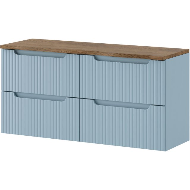 COMAD Zestaw mebli NOVA DENIM 2 szafki z blatem NATURE CASELLA 120 cm