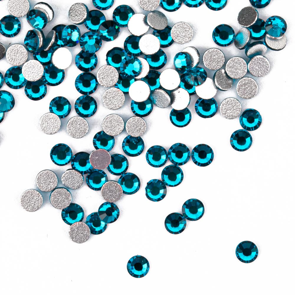 Cyrkonie do paznokci szklane SS10 Blue Zircon ok.1440 szt paczka