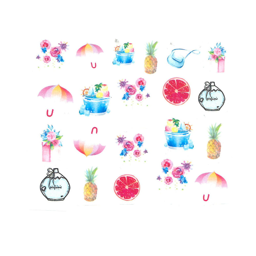 Naklejki wodne do paznokci wakacyjne BN-1693