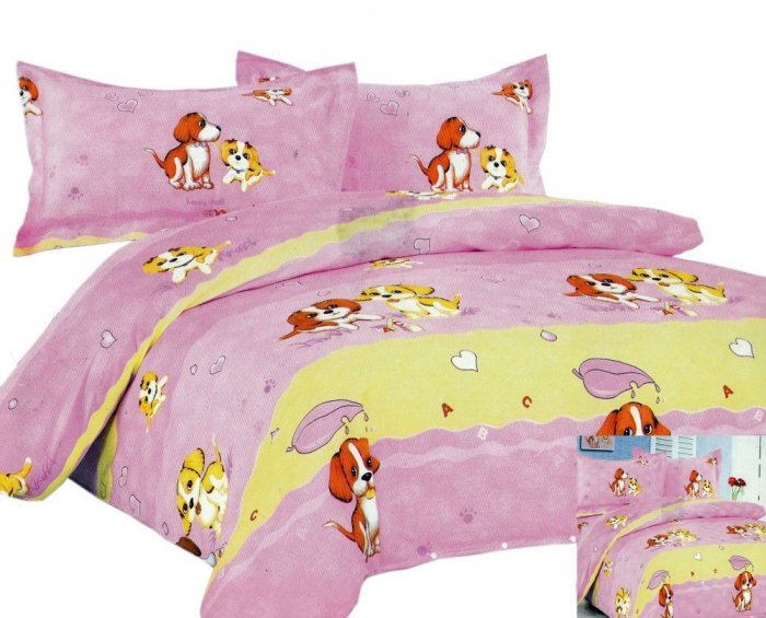 Pościel młodzieżowa 100% bawełniana 160x200 wz. Pieski