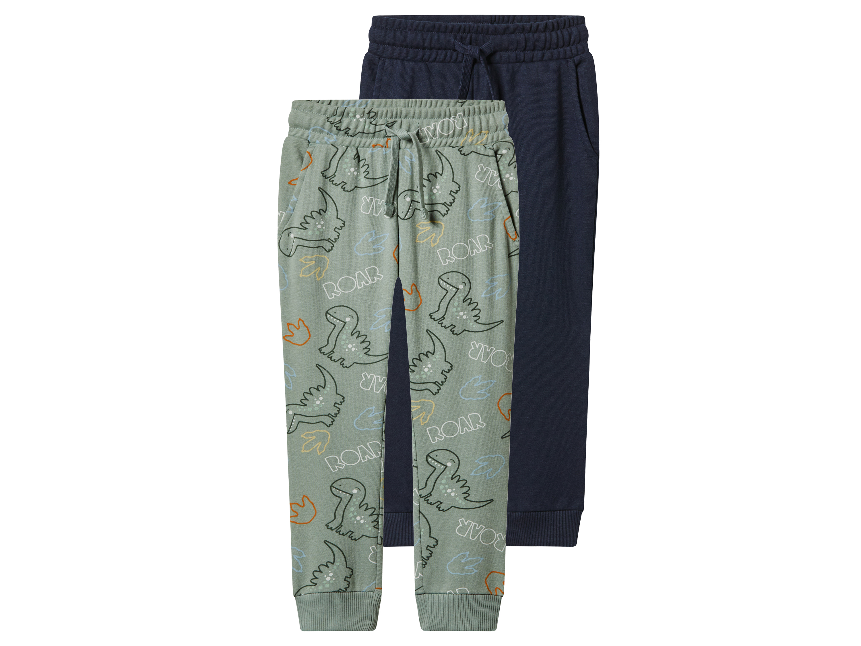 lupilu Spodnie dresowe chłopięce, 2 pary Jasnozielony/granatowy, 110/116