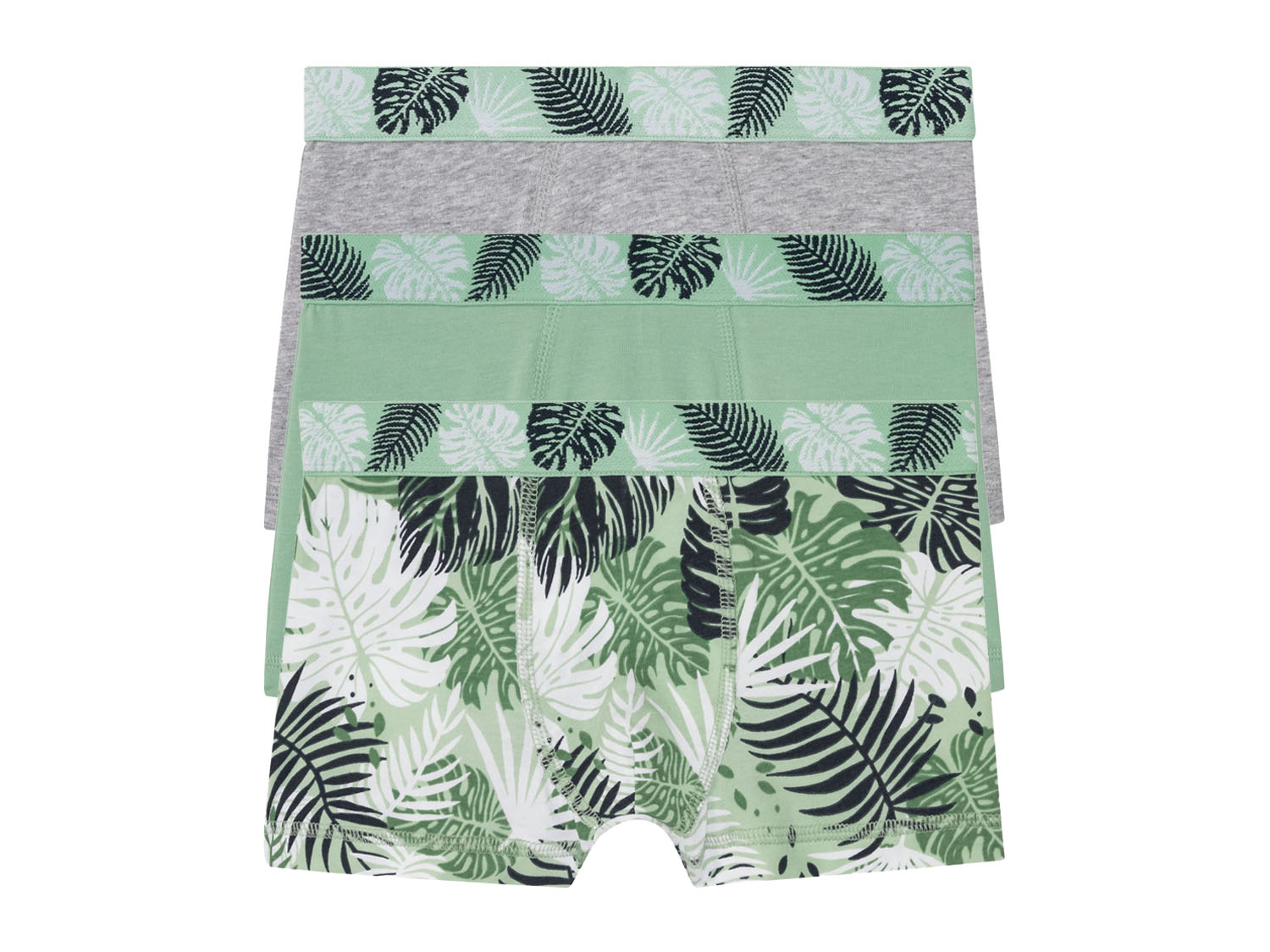 pepperts! Bokserki chłopięce, 3 pary 158/164, We wzory/ zielony/ szary