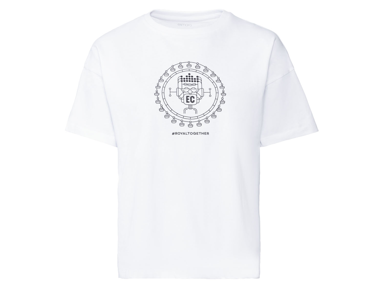 esmara Koszulka damska z bawełny, z festiwalowym nadrukiem XS 32-34, Biały