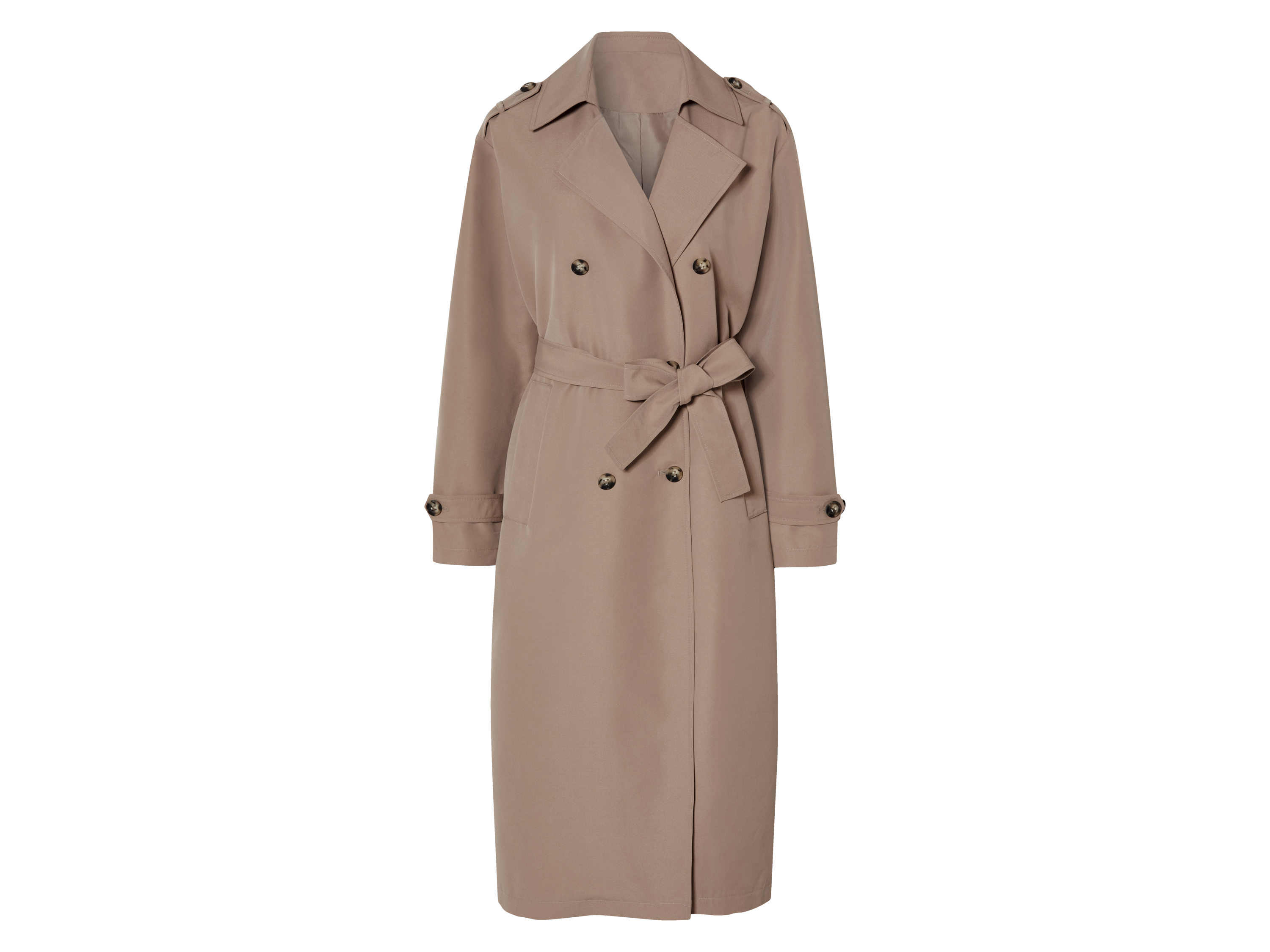 esmara Damski trencz z ozdobną sprzączką na rękawach Beżowy, M40/42