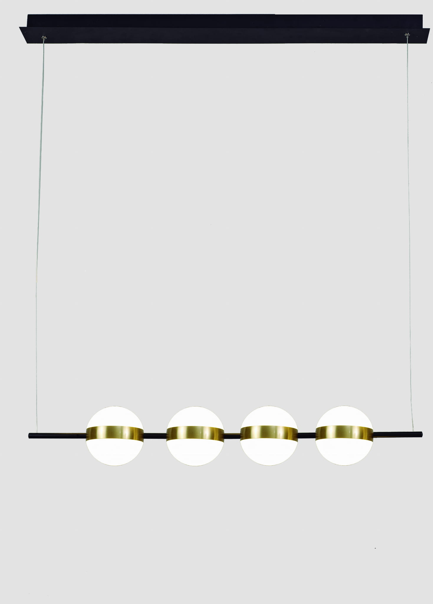 Darmowa Dostawa - Lampa wisząca 1x32 W biała-czarna-złota Mantra Cuba 7161