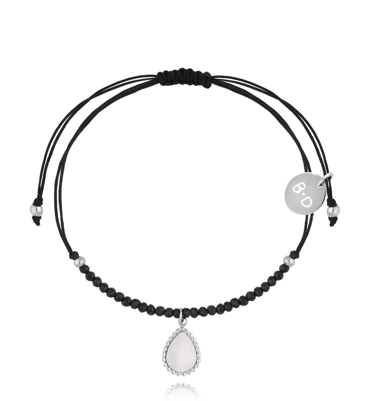 Bransoletka z turmalinami i srebrną zawieszką Feliz BMT0237