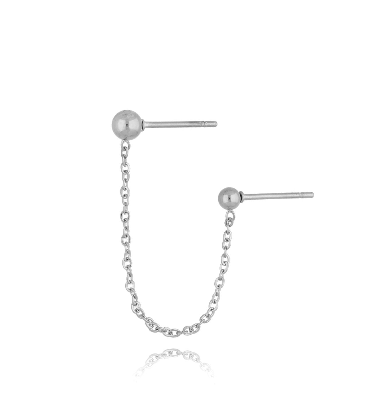 Kolczyk srebrny podwójny Double KSA0497