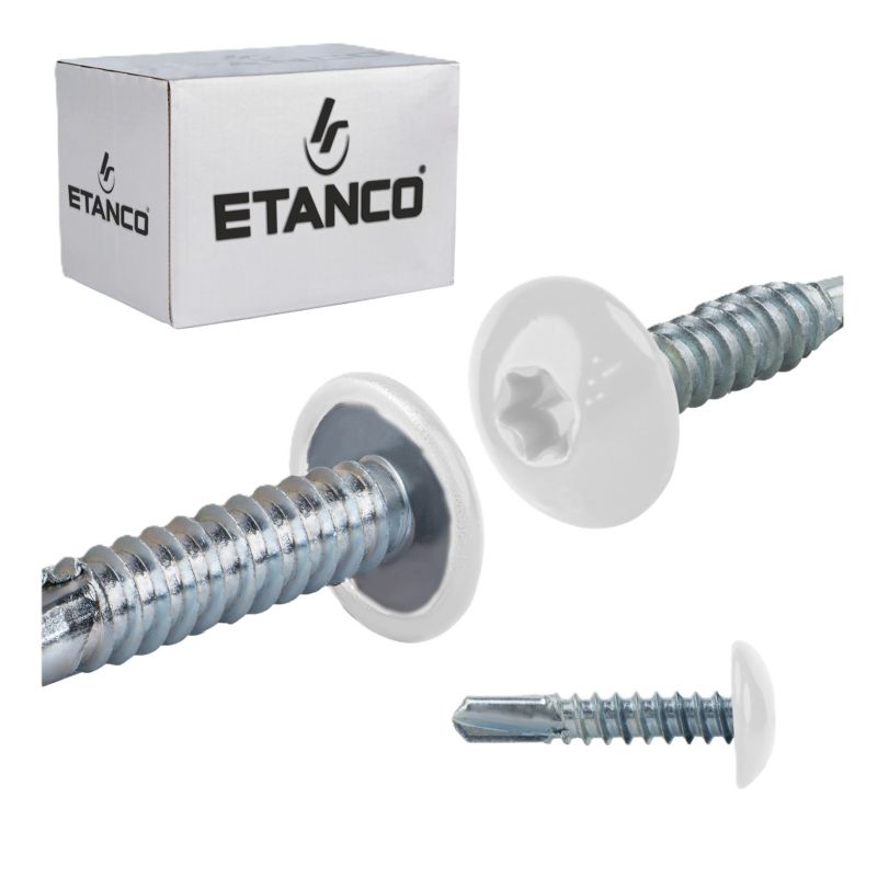 Wkręty samowiercące Etanco GT5 PH Lakierowane RAL 9010 5,5x25 mm 500szt